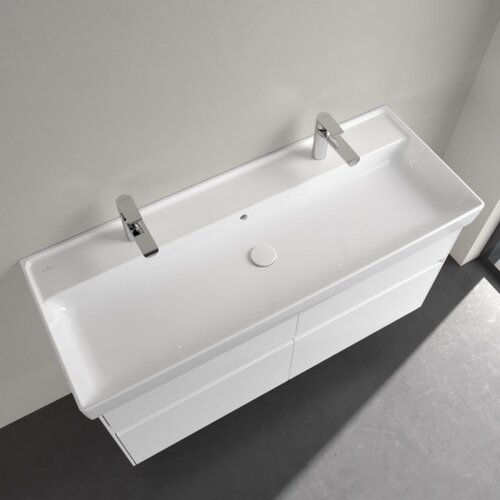 Villeroy Boch 4A33C4R1 Collaro CeramicPlus 120 x 47 cm dvojni keramični umivalnik z 2 odprtinama za armaturo Slike
