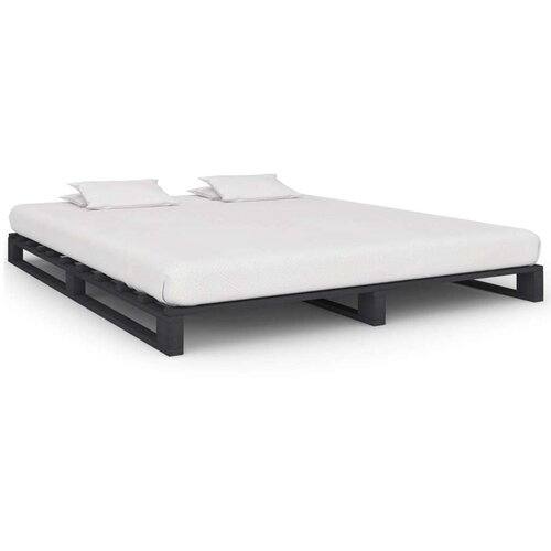  Za krevet od paleta od masivne borovine sivi 200 x 200 cm Slike