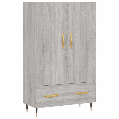  Visoka komoda siva boja hrasta 69,5x31x115 cm konstruirano drvo Slike