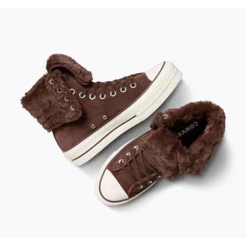 Converse Ženske patike chuck taylor all star fold-over lift platform xhi faux fur Slike