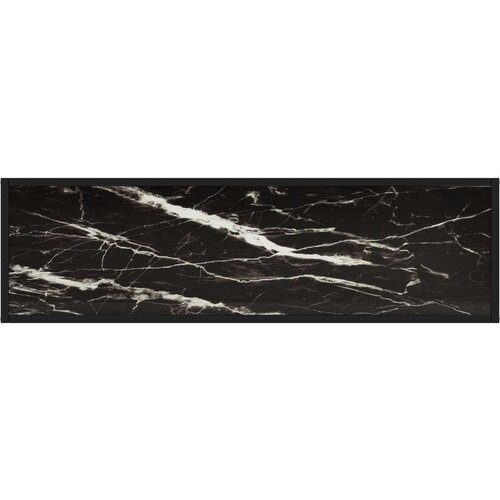  Konzolni stol crni 120 x 35 x 75 cm od kaljenog stakla - Crno-bijelo 120 x 35 x 75 cm 1 Bez nogu Slike