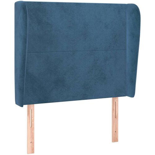 Maison Chic vzglavna omarica - nočna omarica - posteljna omarica z u&amp;scaron;esi temno modra 103x23x118/128 cm žamet, (21712914) Slike