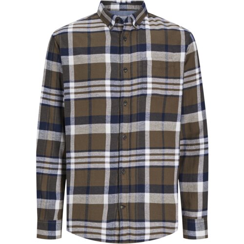 Jack & Jones Muška karirana košulja 12235982, Teget-braon Cene