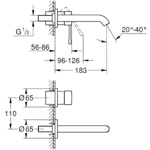Grohe 19408DA1 Essence New podometna armatura za umivalnik Cene