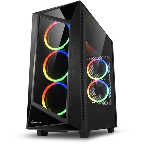 Sharkoon Kućište gaming, rev200, RGB, ATX, ventilator 5×120 mm Cijene