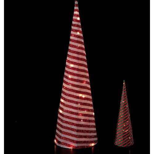 Ad trend Novoletna smrečica 18xh60cm / 30 led lučk / na baterije / več barv / železo, (20840639) Cene