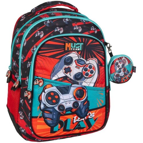 Luna must... gamer zaobljeni &scaron;kolski ruksak s 3 pretinca, 32x18x43 cm Cijene