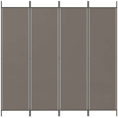  pregrada s 4 panela antracit 698 x 180 cm od tkanine Slike