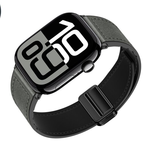 INF Magnetni pašček za Apple Watch iz pravega usnja Grey S, (21685869) Cene