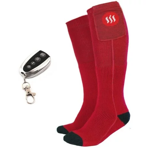 Glovii ogrevane nogavice z daljincem GQ3L, L, rdeča