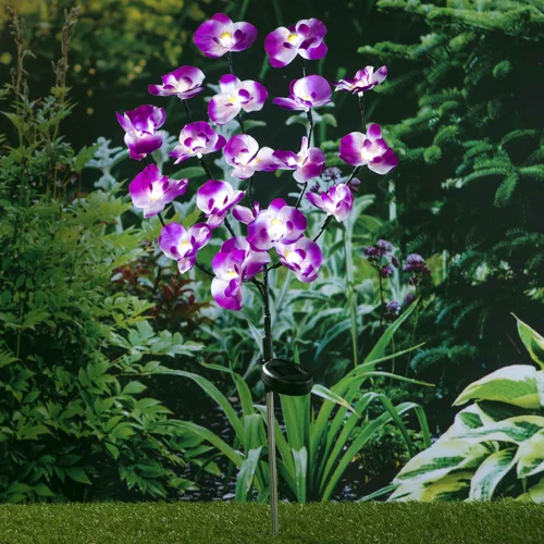 HI LED solarna vrtna svetilka orhideja 75 cm