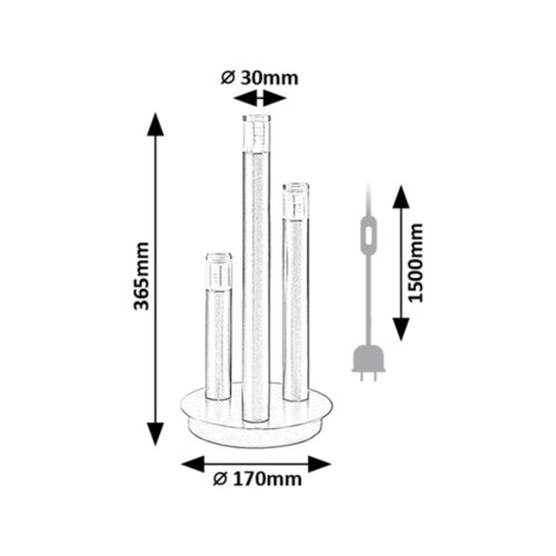 Rabalux stona lampa Ramira, 3x5W, 3xG9, 37cm, Zlatne boje Slike