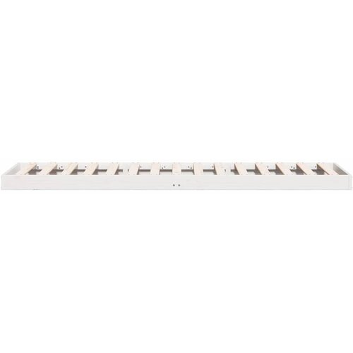  Krevet s daskama Bijelo 90 x 220 cm Čvrsto borovo drvo Slike