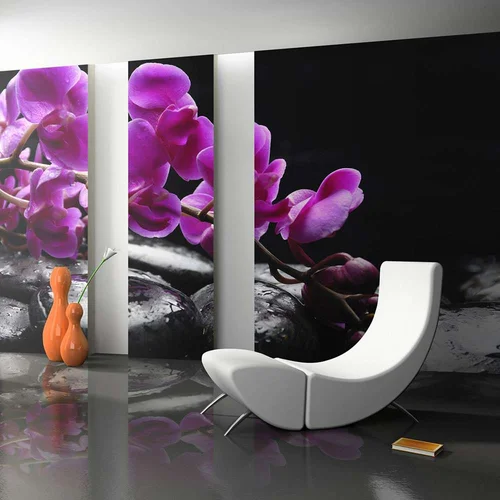  tapeta - Relaxing moment: orchid flower and stones 450x270