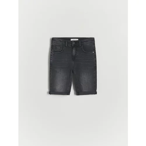 Reserved - Kratke hlače od trapera - crno