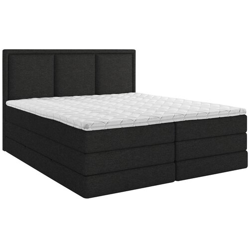 MID.YOU POSTELJA BOXSPRING 180 cm x 200 cm , tekstil črna Cene
