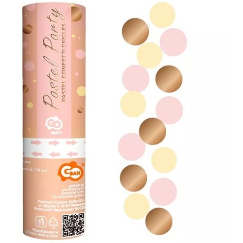 Konfeti top, Pastel Party - 15 cm, bronasta in rožnata Cene