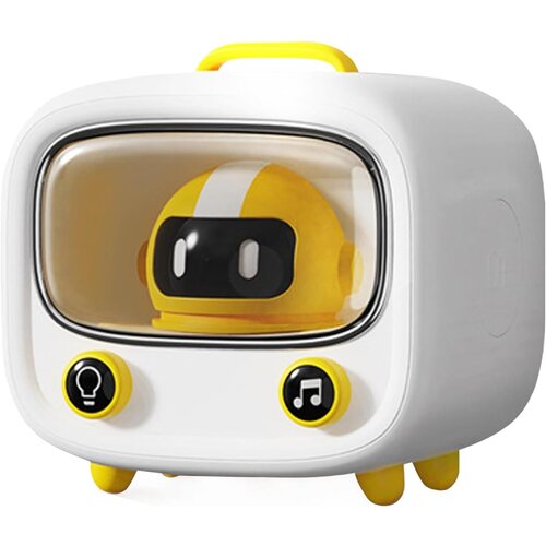 Generic risani bluetooth zvočnik z nočno lučko cute robot prenosni mini brezžični bluetooth zvočnik, (21124723) Cene