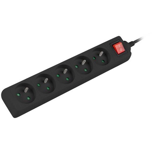 Lanberg EXTENS&Atilde;O EL&Eacute;TRICA DE 1,5 M COM 5 TOMADAS DE 230 V E INTERRUPTOR PARA COMPUTADOR E TV., (5000261673) Cene