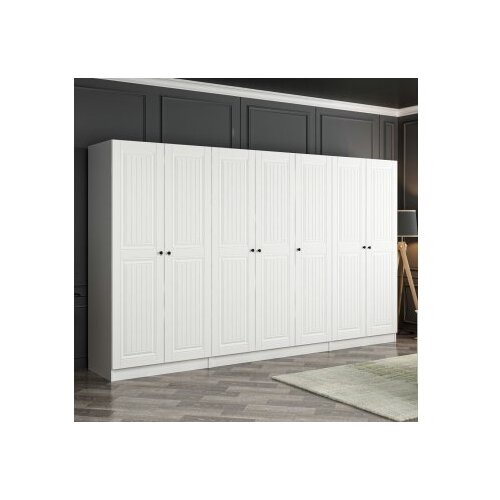 Hanah home Kale Mebran 4012 Ormar, 315x190x52cm, Bijeli Cene