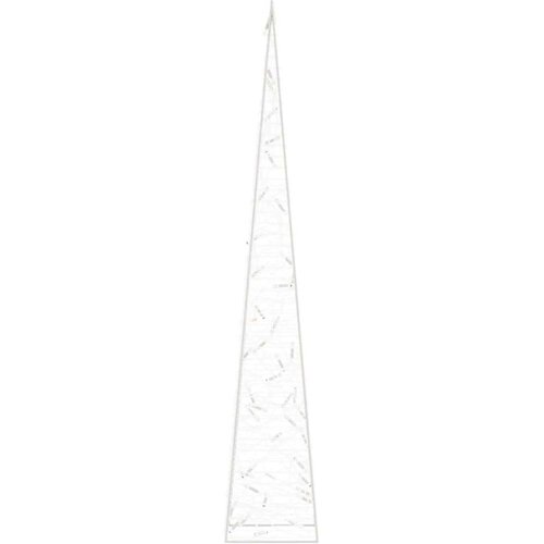 VidaXL Akrilni ukrasni stožac s LED svjetlima hladni bijeli 90 cm Slike