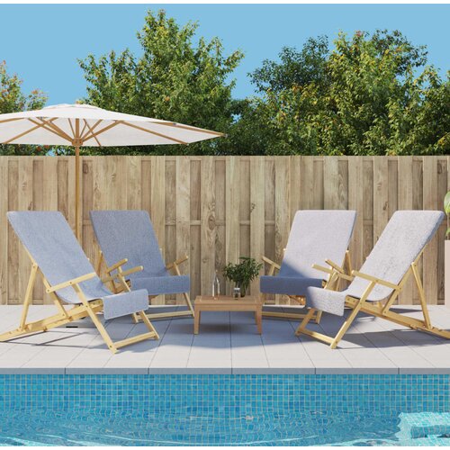 vidaXL Brisače za plažo 4 kosi sive 60x135 cm tkanina 400 GSM Cene