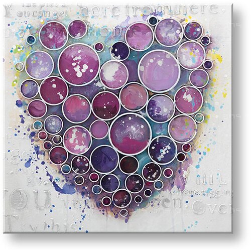  Slikana slika na platnu srce 60x60 cm Slike