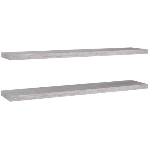 Maison Chic 2 kosi Stenske Police - Viseče police betonsko sive 120x23,5x3,8 cm MDF, (21758660) Slike