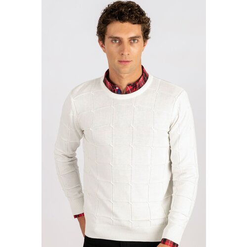 Tudors Muški džemper Slim Fit beli Slike