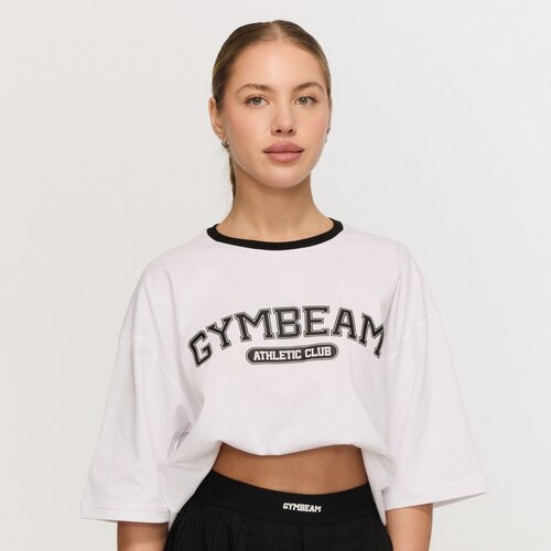 GymBeam Ženska Oversized majica Varsity White M Cene