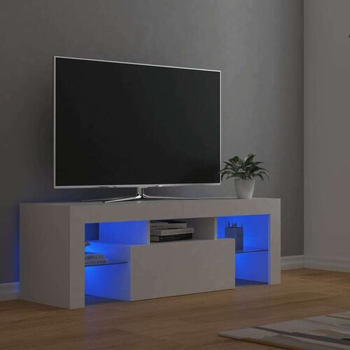 vidaXL TV ormarić s LED svjetlima bijeli 120 x 35 x 40 cm Cene