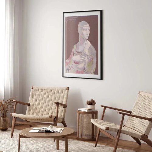  Plakat - Pastel Lady 60x90 Crni okvir s margom Slike
