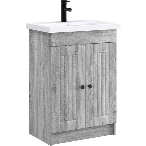 vidaXL Komplet pohi&scaron;tva za kopalnico Siva Sonoma 78,5 x 37,5 x 81 cm, (5000245915) Cene