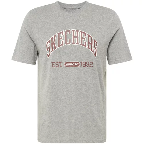 Skechers Funkcionalna majica 'PRESTIGE' pegasto siva / češnjevo rdeča / bela