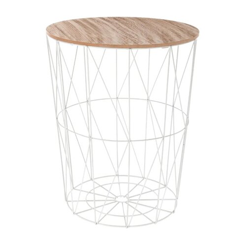 Atmosphera sto Ø47x56,5cm MDF/drvo/metal bela (157057A) Cene