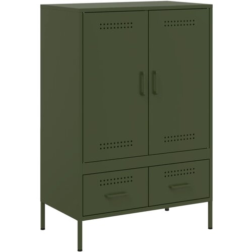 Maison Chic Visoka omara - Komoda - Predalnik olivno zelena 68x39x101,5 cm jeklo, (21721071) Cene