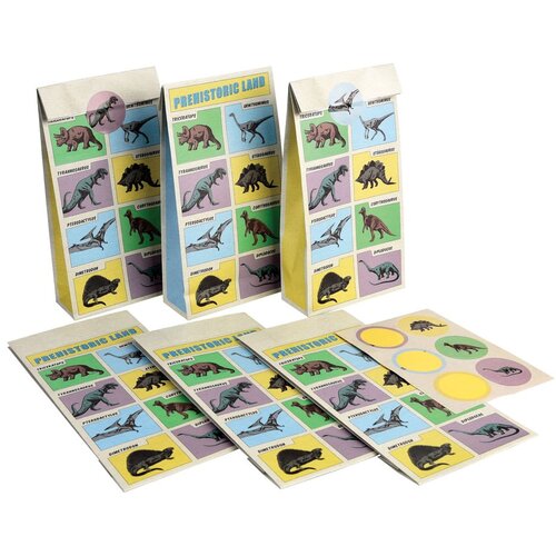 Rex London Poklon vrećice u setu od 6 kom 5x12 cm Prehistoric Land - Cijene