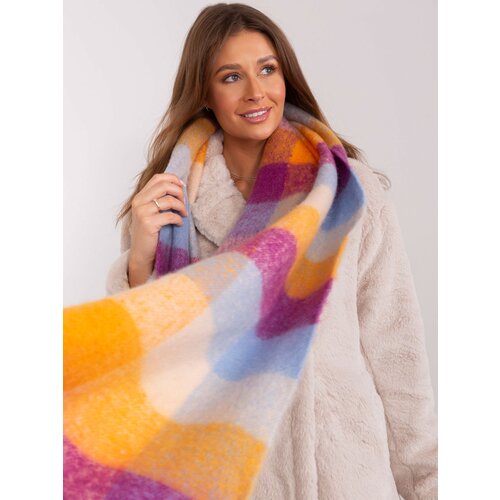 Fashion Hunters Purple and Orange Women's Wide Plaid Scarf Cijene