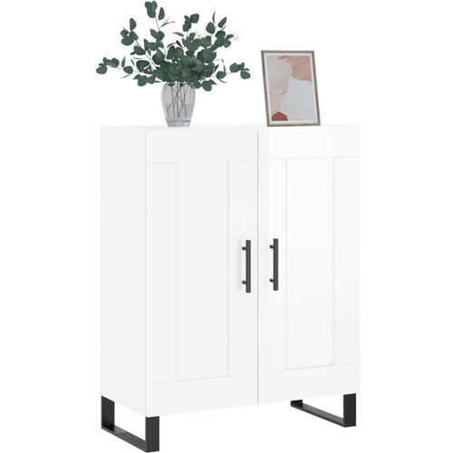  Komoda sjajna bijela 69,5x34x90 cm od konstruiranog drva Slike