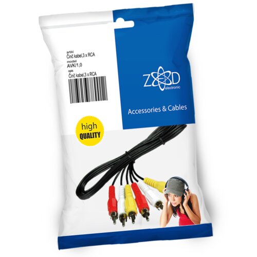 Zed Electronic RCA kabel 1,0 metar, 3xRCA - AVK/1,0 Cene