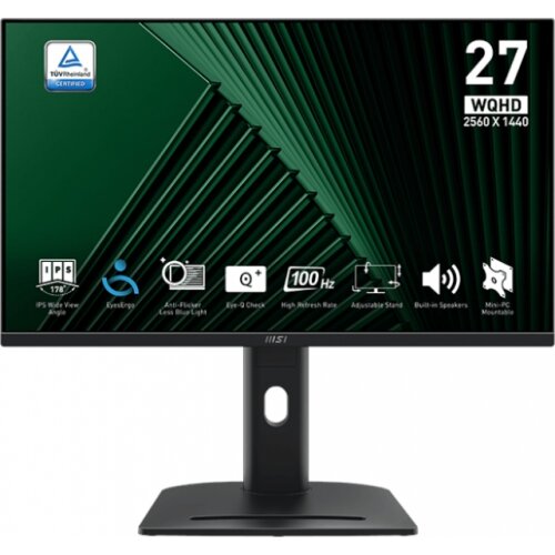 MSI Zaslon PRO MP275QPG / 27" / WQHD / IPS / 100Hz / 1ms (MPRT) / črn - nastavljiv po vi&scaron;ini Cene
