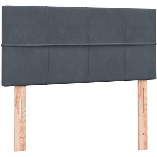 Box spring krevet s madracem tamnosivi 80 x 220 cm bar&amp;scaron;unasti Slike