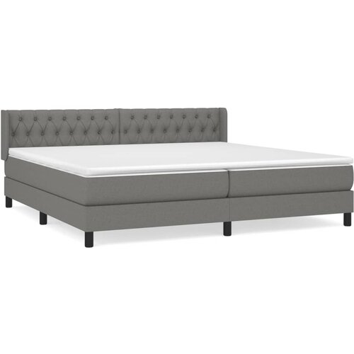 Maison Chic Box spring postelja - Vzmetna postelja z vzmetnico temno siva 200x200 cm blago SL7888, (21902285) Cene