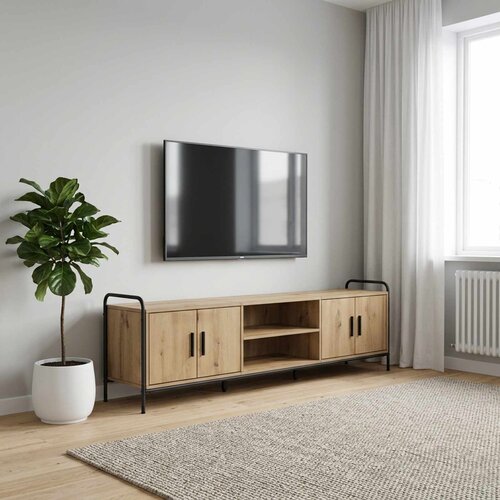  TV ormar 167,5 x 33 x 50 cm Hrast artisan Konstruirano drvo Cene