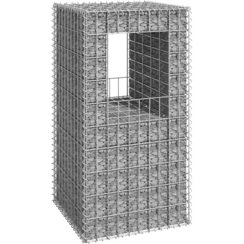vidaXL Gabionska stupna košara 50 x 50 x 100 cm željezna Cijene