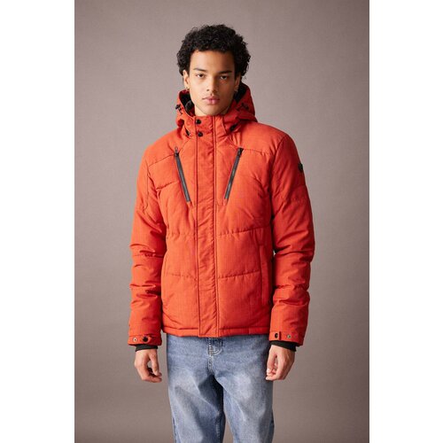 Defacto Regular Fit Thermal Insulated Removable Hooded Fleece Lined Puffer Jacket Cene