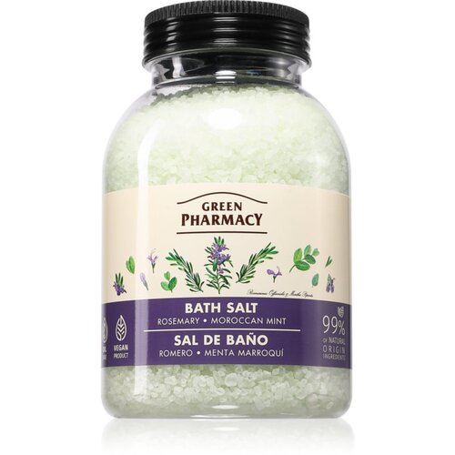 Green Pharmacy Rossemary &amp;amp; Maroccan Mint Bath Salt relaksirajuća sol za kupku 1000 g Slike