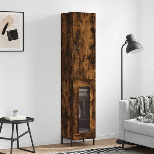 vidaXL Visoka komoda dimljeni hrast 34 5x34x180cm konstruiranog drva Cene