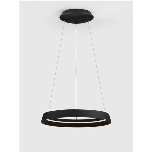 Nova Luce Mat črna aluminijasta LED zatemnitvena viseča svetilka s senčilom iz akrilnega stekla &amp;oslash; 45 cm Ormi &amp;ndash; Slike