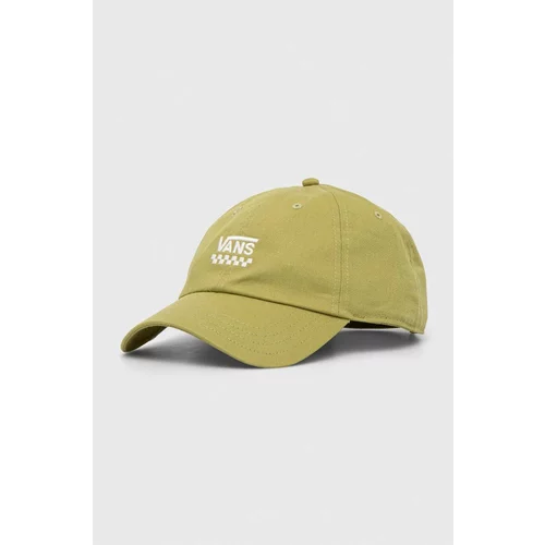 Vans Bombažna bejzbolska kapa zelena barva